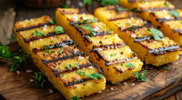 Polenta grillée parfaite : croustillante, fondante et sans coller